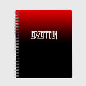 Тетрадь с принтом Led Zeppelin в Санкт-Петербурге, 100% бумага | 48 листов, плотность листов — 60 г/м2, плотность картонной обложки — 250 г/м2. Листы скреплены сбоку удобной пружинной спиралью. Уголки страниц и обложки скругленные. Цвет линий — светло-серый
 | led zeppelin | лед зеппелин