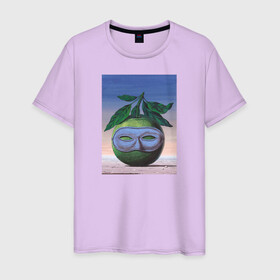 Мужская футболка хлопок с принтом Рене Магритт в Санкт-Петербурге, 100% хлопок | прямой крой, круглый вырез горловины, длина до линии бедер, слегка спущенное плечо. | живопись | искусство | картина | художники | шедевры