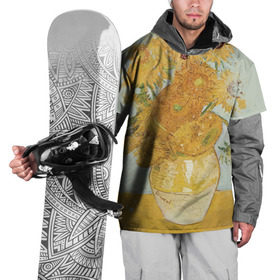 Накидка на куртку 3D с принтом Подсолнухи в Санкт-Петербурге, 100% полиэстер |  | живопись | искусство | картина | художники | шедевры