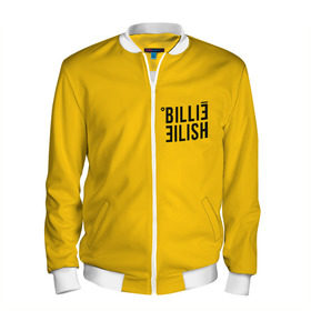 Мужской бомбер 3D с принтом BILLIE EILISH (как в bad guy) в Санкт-Петербурге, 100% полиэстер | застегивается на молнию, по бокам два кармана без застежек, по низу бомбера и на воротнике - эластичная резинка | all | asleep | bad | bellyache | billie | dont | eilish | eyes | fall | guy | logo | music | ocean | reserved | singer | smile | when | yellow | айлиш | били | билли | бэрд | желтая | желтый | лого | музыка | пайрат | певица | эйлиш