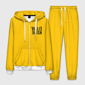 Мужской костюм 3D с принтом BILLIE EILISH (как в bad guy) в Санкт-Петербурге, 100% полиэстер | Манжеты и пояс оформлены тканевой резинкой, двухслойный капюшон со шнурком для регулировки, карманы спереди | all | asleep | bad | bellyache | billie | dont | eilish | eyes | fall | guy | logo | music | ocean | reserved | singer | smile | when | yellow | айлиш | били | билли | бэрд | желтая | желтый | лого | музыка | пайрат | певица | эйлиш