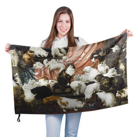 Флаг 3D с принтом My wife`s lovers в Санкт-Петербурге, 100% полиэстер | плотность ткани — 95 г/м2, размер — 67 х 109 см. Принт наносится с одной стороны | живопись | искусство | картина | художники | шедевры