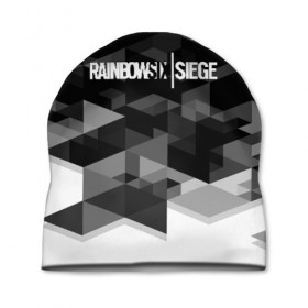 Шапка 3D с принтом RAINBOW SIX | SIEGE в Санкт-Петербурге, 100% полиэстер | универсальный размер, печать по всей поверхности изделия | 6 | outbreak | rainbow | rainbow six siege | six | tom clancys | радуга осада | том кленсис