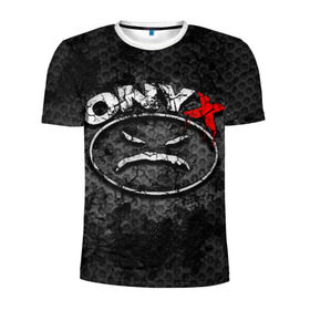 Мужская футболка 3D спортивная с принтом Onyx в Санкт-Петербурге, 100% полиэстер с улучшенными характеристиками | приталенный силуэт, круглая горловина, широкие плечи, сужается к линии бедра | Тематика изображения на принте: fredro starr | onyx | rap | sonny seeza | sticky fingaz | оникс | рэп