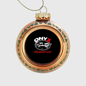 Стеклянный ёлочный шар с принтом Onyx в Санкт-Петербурге, Стекло | Диаметр: 80 мм | Тематика изображения на принте: fredro starr | onyx | rap | sonny seeza | sticky fingaz | оникс | рэп