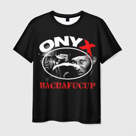 Мужская футболка 3D с принтом Onyx в Санкт-Петербурге, 100% полиэфир | прямой крой, круглый вырез горловины, длина до линии бедер | fredro starr | onyx | rap | sonny seeza | sticky fingaz | оникс | рэп