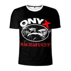 Мужская футболка 3D спортивная с принтом Onyx в Санкт-Петербурге, 100% полиэстер с улучшенными характеристиками | приталенный силуэт, круглая горловина, широкие плечи, сужается к линии бедра | fredro starr | onyx | rap | sonny seeza | sticky fingaz | оникс | рэп