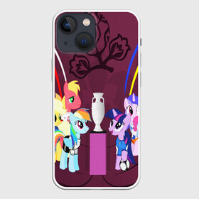 Чехол для iPhone 13 mini с принтом PONY в Санкт-Петербурге,  |  | my little pony | pinkie pie | scootaloo | spike | sweaty balls | искорка | крошка бель | маленькие пони | мульфтфильм | пони | скутолу | эппл блум