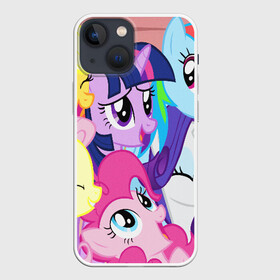 Чехол для iPhone 13 mini с принтом МАЛЕНЬКИЕ ПОНИ в Санкт-Петербурге,  |  | my little pony | pinkie pie | scootaloo | spike | sweaty balls | искорка | крошка бель | маленькие пони | мульфтфильм | пони | скутолу | эппл блум