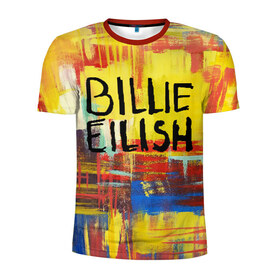 Мужская футболка 3D спортивная с принтом BILLIE EILISH в Санкт-Петербурге, 100% полиэстер с улучшенными характеристиками | приталенный силуэт, круглая горловина, широкие плечи, сужается к линии бедра | all | asleep | bad | bellyache | billie | blohsh | dont | eilish | eyes | fall | guy | logo | music | ocean | singer | smile | when | айлиш | били | билли | бэрд | лого | музыка | пайрат | певица | символ | эйлиш