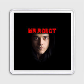 Магнит 55*55 с принтом Mr.robot в Санкт-Петербурге, Пластик | Размер: 65*65 мм; Размер печати: 55*55 мм | 