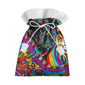 Подарочный 3D мешок с принтом психоделика в Санкт-Петербурге, 100% полиэстер | Размер: 29*39 см | abstract | abstraction | color | geometry | paitnt | psy | абстракция | геометрия | краски | неоновые | психоделика