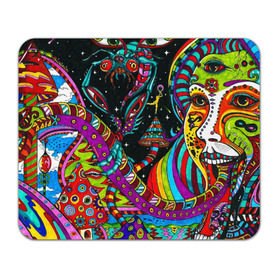 Коврик для мышки прямоугольный с принтом психоделика в Санкт-Петербурге, натуральный каучук | размер 230 х 185 мм; запечатка лицевой стороны | abstract | abstraction | color | geometry | paitnt | psy | абстракция | геометрия | краски | неоновые | психоделика