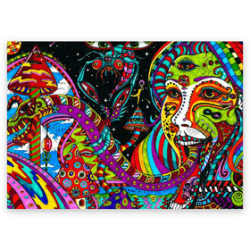 Поздравительная открытка с принтом психоделика в Санкт-Петербурге, 100% бумага | плотность бумаги 280 г/м2, матовая, на обратной стороне линовка и место для марки
 | abstract | abstraction | color | geometry | paitnt | psy | абстракция | геометрия | краски | неоновые | психоделика