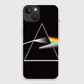 Чехол для iPhone 13 с принтом PINK FLOYD в Санкт-Петербурге,  |  | Тематика изображения на принте: music | pink floyd | the dark side of the moon | космос | луна | музыка | пинк флойд | призма | рок | треугольник | триангулярная призма