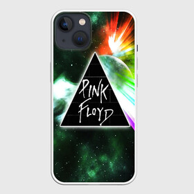 Чехол для iPhone 13 с принтом PINK FLOYD в Санкт-Петербурге,  |  | Тематика изображения на принте: music | pink floyd | the dark side of the moon | космос | луна | музыка | пинк флойд | призма | рок | треугольник | триангулярная призма