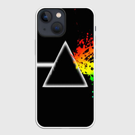 Чехол для iPhone 13 mini с принтом PINK FLOYD в Санкт-Петербурге,  |  | Тематика изображения на принте: music | pink floyd | the dark side of the moon | космос | луна | музыка | пинк флойд | призма | рок | треугольник | триангулярная призма