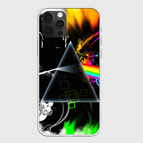 Чехол для iPhone 12 Pro Max с принтом PINK FLOYD в Санкт-Петербурге, Силикон |  | Тематика изображения на принте: music | pink floyd | the dark side of the moon | космос | луна | музыка | пинк флойд | призма | рок | треугольник | триангулярная призма