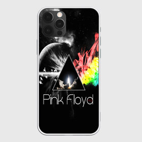 Чехол для iPhone 12 Pro Max с принтом PINK FLOYD в Санкт-Петербурге, Силикон |  | Тематика изображения на принте: music | pink floyd | the dark side of the moon | космос | луна | музыка | пинк флойд | призма | рок | треугольник | триангулярная призма
