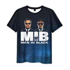 Мужская футболка 3D с принтом люди в черном в Санкт-Петербурге, 100% полиэфир | прямой крой, круглый вырез горловины, длина до линии бедер | Тематика изображения на принте: men in black | mib | ufo | люди в черном | нло