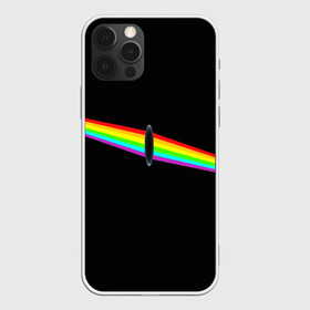 Чехол для iPhone 12 Pro с принтом PINK FLOYD в Санкт-Петербурге, силикон | область печати: задняя сторона чехла, без боковых панелей | Тематика изображения на принте: music | pink floyd | the dark side of the moon | космос | луна | музыка | пинк флойд | призма | рок | треугольник | триангулярная призма