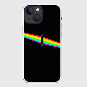 Чехол для iPhone 13 mini с принтом PINK FLOYD в Санкт-Петербурге,  |  | Тематика изображения на принте: music | pink floyd | the dark side of the moon | космос | луна | музыка | пинк флойд | призма | рок | треугольник | триангулярная призма