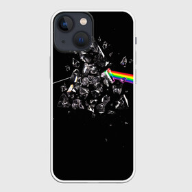 Чехол для iPhone 13 mini с принтом PINK FLOYD в Санкт-Петербурге,  |  | Тематика изображения на принте: music | pink floyd | the dark side of the moon | космос | луна | музыка | пинк флойд | призма | рок | треугольник | триангулярная призма