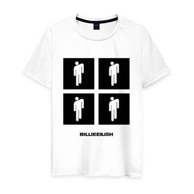 Мужская футболка хлопок с принтом Billie Eilish в Санкт-Петербурге, 100% хлопок | прямой крой, круглый вырез горловины, длина до линии бедер, слегка спущенное плечо. | billie | eilish | music | ocean eyes | pop | айлиш | беляш | билли | музыка | поп | эмо