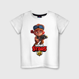 Детская футболка хлопок с принтом Brawl Stars в Санкт-Петербурге, 100% хлопок | круглый вырез горловины, полуприлегающий силуэт, длина до линии бедер | brawl | brawl stars | stars | бравл | бравл старс | браво старс | игра | компьютерная | онлайн | старс