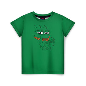 Детская футболка 3D с принтом PepeLove в Санкт-Петербурге, 100% гипоаллергенный полиэфир | прямой крой, круглый вырез горловины, длина до линии бедер, чуть спущенное плечо, ткань немного тянется | feels bad man | feels good man | pepe | pepe the frog | sad pepe | грустная лягушка | пепе