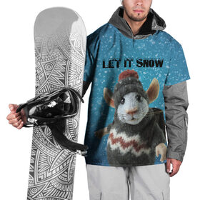 Накидка на куртку 3D с принтом LET IT SNOW в Санкт-Петербурге, 100% полиэстер |  | Тематика изображения на принте: let it snow | new year | new year 2020 | год крысы | зима | крыса | крыска | мышонок | мышь | надпись | новый год | новый год 2020 | снег | снежинки