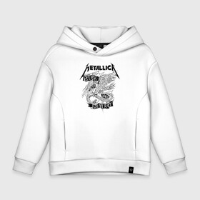 Детское худи Oversize хлопок с принтом Metallica в Санкт-Петербурге, френч-терри — 70% хлопок, 30% полиэстер. Мягкий теплый начес внутри —100% хлопок | боковые карманы, эластичные манжеты и нижняя кромка, капюшон на магнитной кнопке | metalica | metallica | группа | джеймс хэтфилд | кирк хэмметт | ларс ульрих | метал | металика | металлика | миталика | музыка | роберт трухильо | рок | трэш | трэшметал | хард | хеви