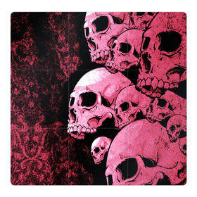 Магнитный плакат 3Х3 с принтом ЧЕРЕПА в Санкт-Петербурге, Полимерный материал с магнитным слоем | 9 деталей размером 9*9 см | Тематика изображения на принте: abstract | abstraction | bones | fantasy | skull | голова | кости | скилет | череп