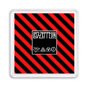 Магнит 55*55 с принтом Led Zeppelin в Санкт-Петербурге, Пластик | Размер: 65*65 мм; Размер печати: 55*55 мм | 