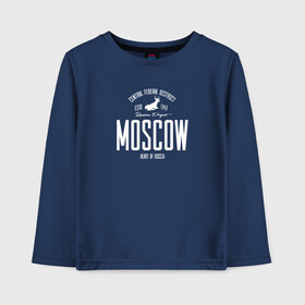 Детский лонгслив хлопок с принтом Москва Iron в Санкт-Петербурге, 100% хлопок | круглый вырез горловины, полуприлегающий силуэт, длина до линии бедер | i love moscow | moscow | город | москва | мск | регион | я люблю москву