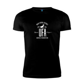 Мужская футболка премиум с принтом Уфа Iron в Санкт-Петербурге, 92% хлопок, 8% лайкра | приталенный силуэт, круглый вырез ворота, длина до линии бедра, короткий рукав | башкирия | башкортостан | город | земфира | регион | уфа
