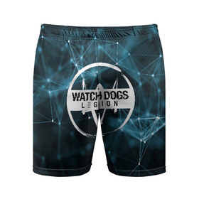 Мужские шорты спортивные с принтом WATCH DOGS LEGION в Санкт-Петербурге,  |  | ded sec | hacker | legion | watch dogs | watch dogs 2 | watch dogs legion | легион | хакер