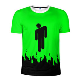 Мужская футболка 3D спортивная с принтом BILLIE EILISH в Санкт-Петербурге, 100% полиэстер с улучшенными характеристиками | приталенный силуэт, круглая горловина, широкие плечи, сужается к линии бедра | be | billie | billie eilish | blohsh | ghoul | билли | билли айлиш