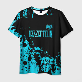 Мужская футболка 3D с принтом Led Zeppelin в Санкт-Петербурге, 100% полиэфир | прямой крой, круглый вырез горловины, длина до линии бедер | Тематика изображения на принте: led | led zep | led zeppelin | ledzep | lz | zoso | группа | джимми пейдж | джон генри бонэм | джон пол джонс | зосо | лед зепелен | лед зеппелин | ледзепелен | ледзеппелин | роберт плант | рок
