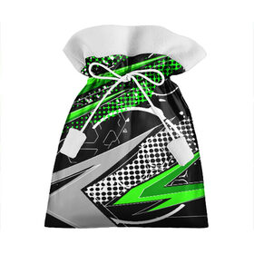 Подарочный 3D мешок с принтом Black and Green в Санкт-Петербурге, 100% полиэстер | Размер: 29*39 см | texture | абстракция | граффити | краски | линии | текстура | уличный стиль | яркая