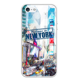 Чехол для iPhone 5/5S матовый с принтом New York в Санкт-Петербурге, Силикон | Область печати: задняя сторона чехла, без боковых панелей | america | new york | travel | usa | америка | город | нью йорк | путешествие | сша | тревел | туризм