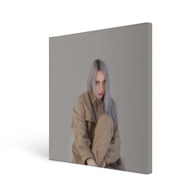 Холст квадратный с принтом BILLIE EILISH в Санкт-Петербурге, 100% ПВХ |  | bilie | billi | billie | eilish | eillish | elish | ellish | айлиш | алиш | били | билли | эйлиш | элиш