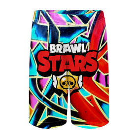Детские спортивные шорты 3D с принтом BRAWL STARS в Санкт-Петербурге,  100% полиэстер
 | пояс оформлен широкой мягкой резинкой, ткань тянется
 | android | brawl stars | games | mobile game | stars | игры | мобильные игры
