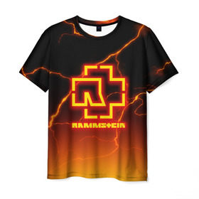 Мужская футболка 3D с принтом RAMMSTEIN (FIRE STORM) в Санкт-Петербурге, 100% полиэфир | прямой крой, круглый вырез горловины, длина до линии бедер | rammstein | rock | sehnsucht | германия | группа | немецкая | немецкий | раммштаен | раммштайн | рамштаен | рамштайн | рок