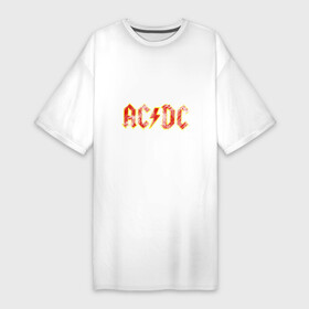 Платье-футболка хлопок с принтом AC DC в Санкт-Петербурге,  |  | Тематика изображения на принте: ac | ac dc | ac dc группа | ac dc лучшее | rock | rock n roll | блюз рок | иси диси | хард рок