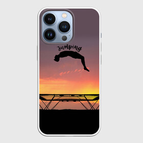 Чехол для iPhone 13 Pro с принтом Jumping в Санкт-Петербурге,  |  | Тематика изображения на принте: aerobics | jumping | sport | trampoline | trampoline aerobics | trampoline jumping | trampoline sport | батут | батутисты | батутный спорт | спорт