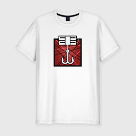 Мужская футболка премиум с принтом R6S KAPKAN в Санкт-Петербурге, 92% хлопок, 8% лайкра | приталенный силуэт, круглый вырез ворота, длина до линии бедра, короткий рукав | 