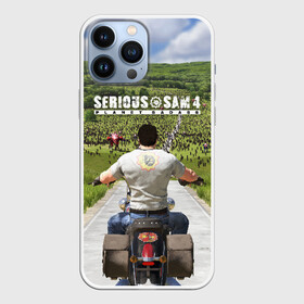 Чехол для iPhone 13 Pro Max с принтом SERIOUS SAM 4: PLANET BADASS в Санкт-Петербурге,  |  | bomb | croteam | game | games | logo | planet | sam | serious | shooter | symbol | боевик | бомба | бомбочка | игра | игры | крутой | лого | логотип | серьезный | символ | сириус | сэм | шутер