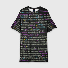 Детское платье 3D с принтом PHP CODE в Санкт-Петербурге, 100% полиэстер | прямой силуэт, чуть расширенный к низу. Круглая горловина, на рукавах — воланы | Тематика изображения на принте: hugo weaving | pc | the matrix | код | компьютеры | матрица | матрица 4 | программист | программный код | цифры