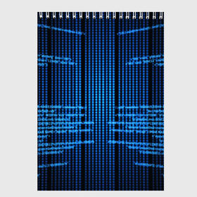 Скетчбук с принтом КОДЫ в Санкт-Петербурге, 100% бумага
 | 48 листов, плотность листов — 100 г/м2, плотность картонной обложки — 250 г/м2. Листы скреплены сверху удобной пружинной спиралью | Тематика изображения на принте: hugo weaving | pc | the matrix | код | компьютеры | матрица | матрица 4 | программист | программный код | цифры